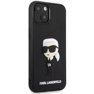 Karl Lagerfeld KLHCP14S3DRKINK iPhone 14 6,1&quot; černý/černý pevný obal Gumový Ikonik 3D