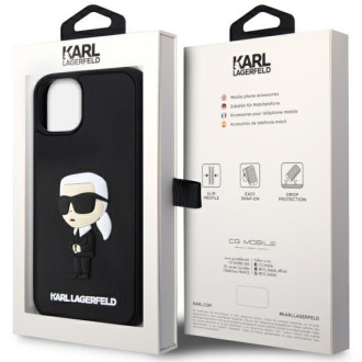Karl Lagerfeld KLHCP14S3DRKINK iPhone 14 6,1&quot; černý/černý pevný obal Gumový Ikonik 3D