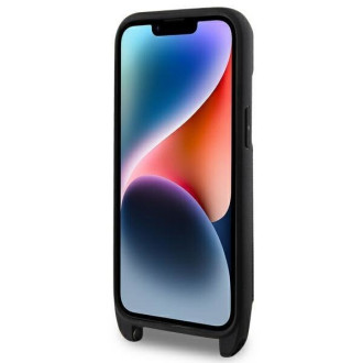 Karl Lagerfeld KLHCP14SCSAKCPMK iPhone 14 6,1&quot; pevný obal černo/černý Crossbody Saffiano Karl &amp; Choupette