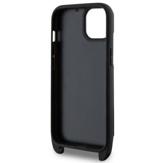 Karl Lagerfeld KLHCP14SCSAKCPMK iPhone 14 6,1&quot; pevný obal černo/černý Crossbody Saffiano Karl &amp; Choupette
