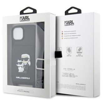 Karl Lagerfeld KLHCP14SCSAKCPMK iPhone 14 6,1&quot; pevný obal černo/černý Crossbody Saffiano Karl &amp; Choupette