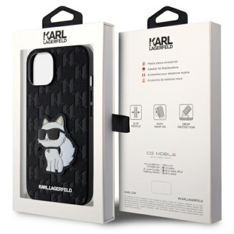 Karl Lagerfeld KLHCP14SSAKHPCK iPhone 14 6,1&quot; černá/černá Saffiano Monogram Choupette