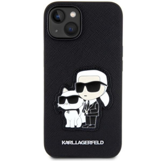 Karl Lagerfeld KLHCP14SSANKCPK iPhone 14 6,1&quot; pevný obal černo/černý Saffiano Karl &amp; Choupette