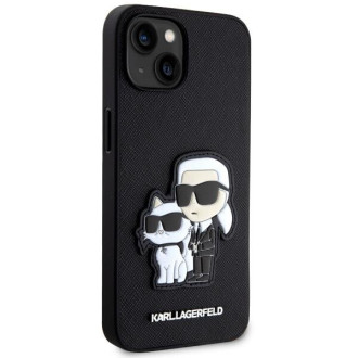 Karl Lagerfeld KLHCP14SSANKCPK iPhone 14 6,1&quot; pevný obal černo/černý Saffiano Karl &amp; Choupette