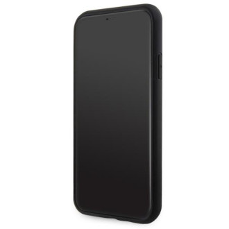 Guess GUHMN61P4RPSK iPhone 11 / Xr černý/černý pevný obal 4G Printed Stripes MagSafe