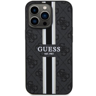 Guess GUHMP13LP4RPSK iPhone 13 Pro / 13 6,1&quot; černý/černý pevný obal 4G Printed Stripes MagSafe