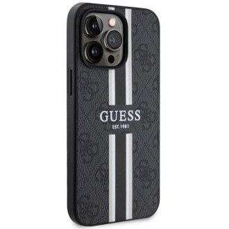 Guess GUHMP13LP4RPSK iPhone 13 Pro / 13 6,1&quot; černý/černý pevný obal 4G Printed Stripes MagSafe