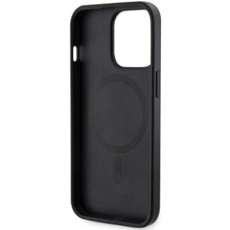 Guess GUHMP13LP4RPSK iPhone 13 Pro / 13 6,1&quot; černý/černý pevný obal 4G Printed Stripes MagSafe