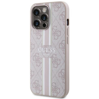 Guess GUHMP13LP4RPSP iPhone 13 Pro / 13 6,1&quot; růžový/růžový pevný obal 4G Printed Stripes MagSafe