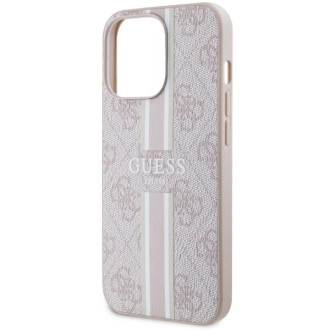 Guess GUHMP13LP4RPSP iPhone 13 Pro / 13 6,1&quot; růžový/růžový pevný obal 4G Printed Stripes MagSafe