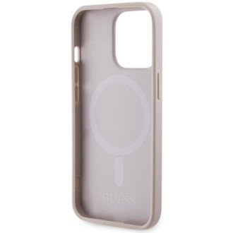 Guess GUHMP13LP4RPSP iPhone 13 Pro / 13 6,1" růžový/růžový pevný obal 4G Printed Stripes MagSafe