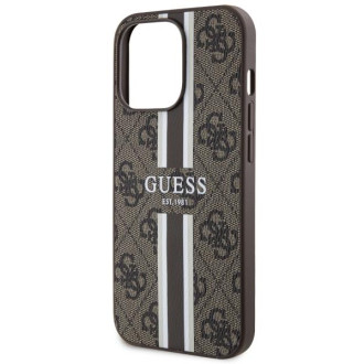 Guess GUHMP13LP4RPSW iPhone 13 Pro / 13 6,1&quot; hnědý/hnědý pevný obal 4G Printed Stripes MagSafe