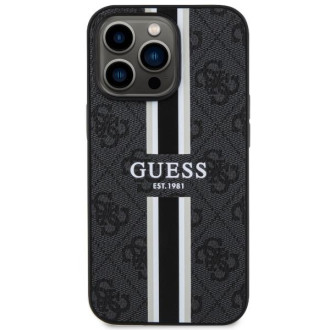 Guess GUHMP13XP4RPSK iPhone 13 Pro Max 6,7&quot; černý/černý pevný obal 4G Printed Stripes MagSafe
