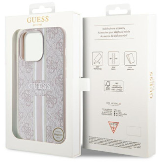 Guess GUHMP13XP4RPSP iPhone 13 Pro Max 6,7&quot; růžový/růžový pevný obal 4G Printed Stripes MagSafe