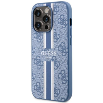 Guess GUHMP14LP4RPSB iPhone 14 Pro 6,1" modro/modré pevné pouzdro 4G Printed Stripes MagSafe