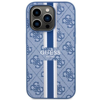 Guess GUHMP14LP4RPSB iPhone 14 Pro 6,1" modro/modré pevné pouzdro 4G Printed Stripes MagSafe