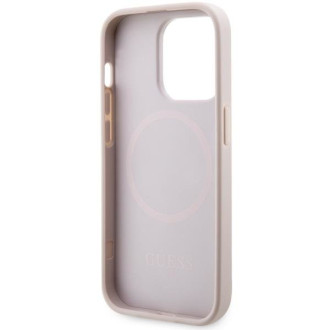 Guess GUHMP14LP4RPSP iPhone 14 Pro 6,1" růžový/růžový pevný obal 4G Printed Stripes MagSafe