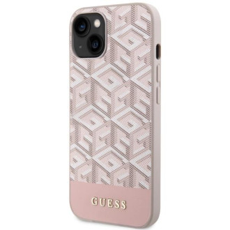 Guess GUHMP14MHGCFSEP iPhone 14 Plus 6,7&quot; růžové/růžové pevné pouzdro GCube Stripes MagSafe