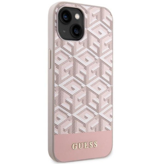 Guess GUHMP14MHGCFSEP iPhone 14 Plus 6,7&quot; růžové/růžové pevné pouzdro GCube Stripes MagSafe