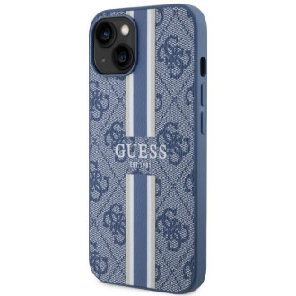 Guess GUHMP14MP4RPSB iPhone 14 Plus 6,7&quot; modro/modré pevné pouzdro 4G Printed Stripes MagSafe