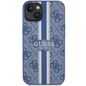 Guess GUHMP14MP4RPSB iPhone 14 Plus 6,7&quot; modro/modré pevné pouzdro 4G Printed Stripes MagSafe