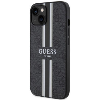 Guess GUHMP14MP4RPSK iPhone 14 Plus 6,7&quot; černý/černý pevný obal 4G Printed Stripes MagSafe