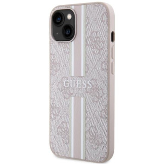 Guess GUHMP14MP4RPSP iPhone 14 Plus 6,7&quot; růžový/růžový pevný obal 4G Printed Stripes MagSafe