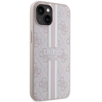 Guess GUHMP14MP4RPSP iPhone 14 Plus 6,7&quot; růžový/růžový pevný obal 4G Printed Stripes MagSafe