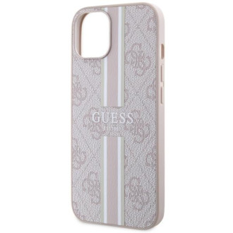 Guess GUHMP14MP4RPSP iPhone 14 Plus 6,7&quot; růžový/růžový pevný obal 4G Printed Stripes MagSafe