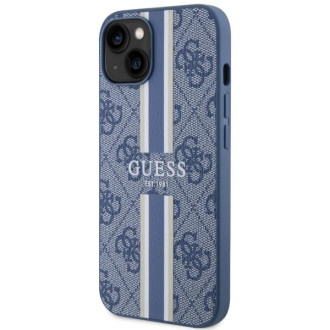 Guess GUHMP14SP4RPSB iPhone 14 6,1&quot; modro/modré pevné pouzdro 4G Printed Stripes MagSafe