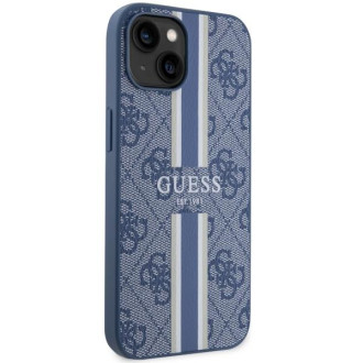 Guess GUHMP14SP4RPSB iPhone 14 6,1&quot; modro/modré pevné pouzdro 4G Printed Stripes MagSafe