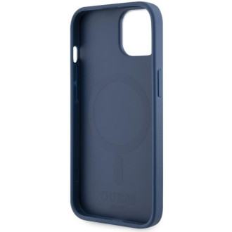 Guess GUHMP14SP4RPSB iPhone 14 6,1&quot; modro/modré pevné pouzdro 4G Printed Stripes MagSafe