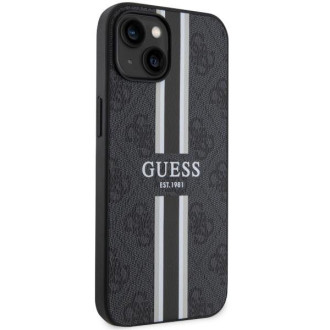 Guess GUHMP14SP4RPSK iPhone 14 6,1&quot; černý/černý pevný obal 4G Printed Stripes MagSafe