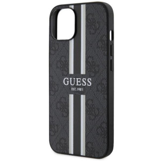 Guess GUHMP14SP4RPSK iPhone 14 6,1&quot; černý/černý pevný obal 4G Printed Stripes MagSafe