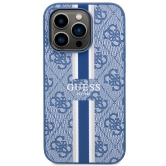 Guess GUHMP14XP4RPSB iPhone 14 Pro Max 6,7&quot; modro/modré pevné pouzdro 4G Printed Stripes MagSafe