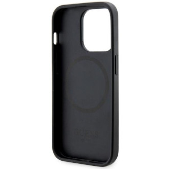 Guess GUHMP14XP4RPSK iPhone 14 Pro Max 6,7&quot; černý/černý pevný obal 4G Printed Stripes MagSafe