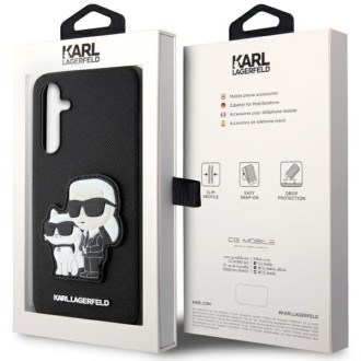 Karl Lagerfeld KLHCA34SANKCPK A34 5G A346 pevné pouzdro černá/černá Saffiano Karl &amp; Choupette