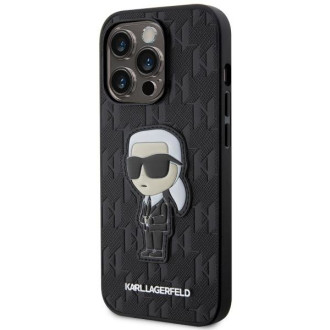 Karl Lagerfeld KLHCP14LSAKHPKK iPhone 14 Pro 6,1&quot; černý/černý Saffiano Monogram Ikonik