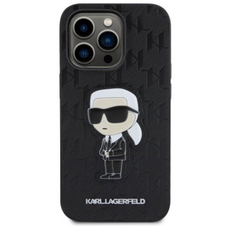 Karl Lagerfeld KLHCP14LSAKHPKK iPhone 14 Pro 6,1&quot; černý/černý Saffiano Monogram Ikonik