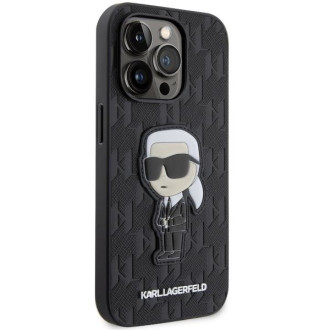 Karl Lagerfeld KLHCP14LSAKHPKK iPhone 14 Pro 6,1&quot; černý/černý Saffiano Monogram Ikonik