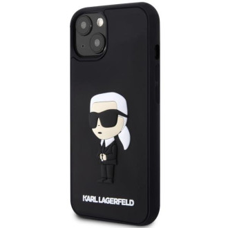 Karl Lagerfeld KLHCP14M3DRKINK iPhone 14 Plus 6,7&quot; černý/černý pevný obal Gumový Ikonik 3D