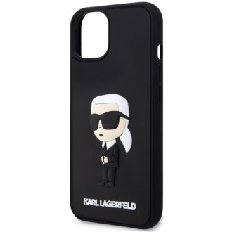Karl Lagerfeld KLHCP14M3DRKINK iPhone 14 Plus 6,7&quot; černý/černý pevný obal Gumový Ikonik 3D
