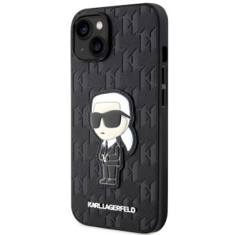 Karl Lagerfeld KLHCP14SSAKHPKK iPhone 14 6,1&quot; černý/černý Saffiano Monogram Ikonik