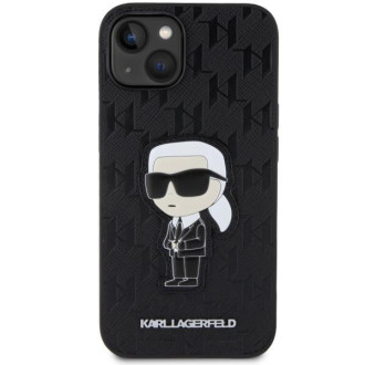 Karl Lagerfeld KLHCP14SSAKHPKK iPhone 14 6,1&quot; černý/černý Saffiano Monogram Ikonik