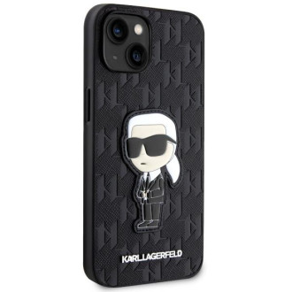 Karl Lagerfeld KLHCP14SSAKHPKK iPhone 14 6,1&quot; černý/černý Saffiano Monogram Ikonik