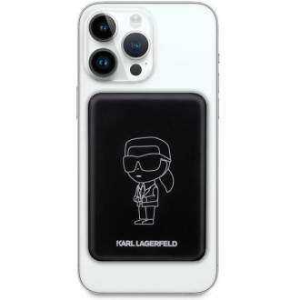 Karl Lagerfeld Indukční powerbanka KLPBMKIOTTGK 5W 3000mAh černá/černá Ikonik MagSafe