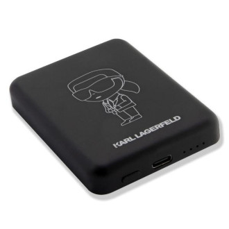 Karl Lagerfeld Indukční powerbanka KLPBMKIOTTGK 5W 3000mAh černá/černá Ikonik MagSafe