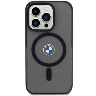 Pouzdro BMW BMHMP14LDSLK iPhone 14 Pro 6,1&quot; černo/černé pevné pouzdro Signature MagSafe