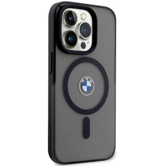 Pouzdro BMW BMHMP14LDSLK iPhone 14 Pro 6,1&quot; černo/černé pevné pouzdro Signature MagSafe