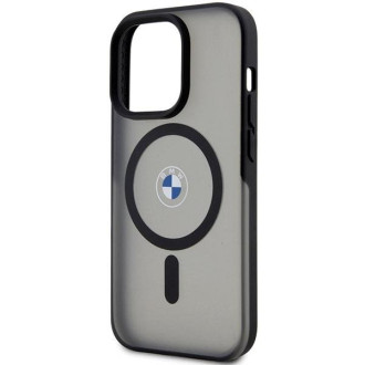 Pouzdro BMW BMHMP14LDSLK iPhone 14 Pro 6,1&quot; černo/černé pevné pouzdro Signature MagSafe